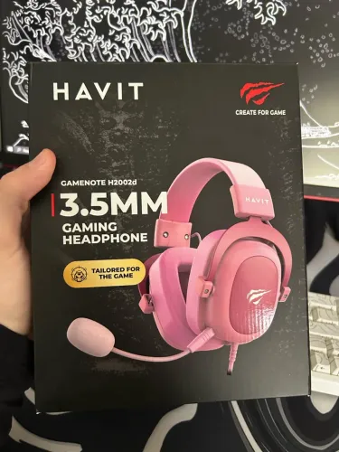Headset Gamer Havit H2002d Rosa - P2 3,5 mm