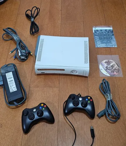 Console Xbox 360 Fat 2008 HD 20GB + Controle sem Fio + Cabos Original