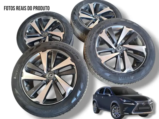 Jogo De Roda Pneu Lexus Nx 300h 2019 2.5 Luxury 255/60 R17 