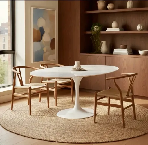 Mesa de jantar tulipa (Saarinen) - Mármore