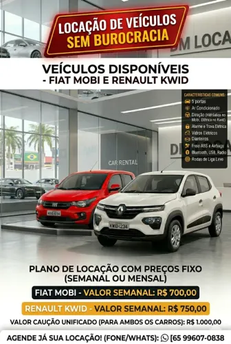 LOCAÇÃO DE VEÍCULOS - UBER E PARTICULAR