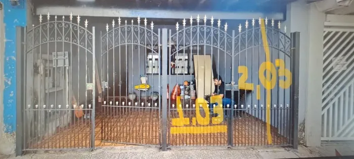 Portão de ferro antigo 4m