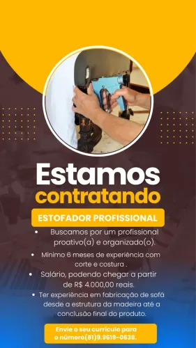 Vaga de emprego para estofador profissional