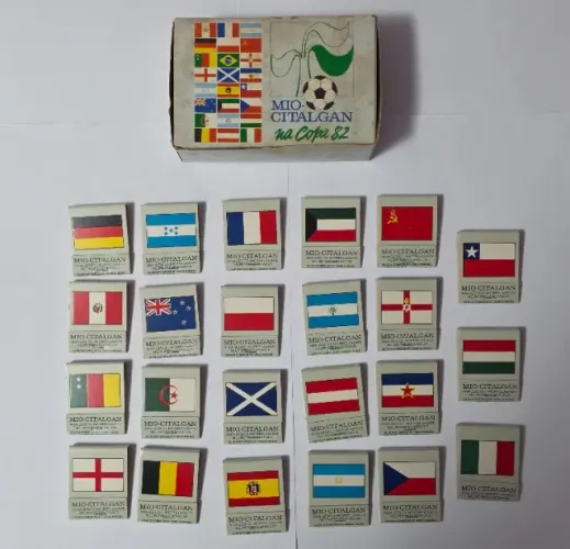 Rara Coleção de Caixas de Fósforos Mio-citalgan Copa do Mundo de Futebol 1982