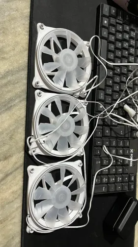 Kit 3 fans ARGB compatível com gabinete gamer GameMax G510 full white