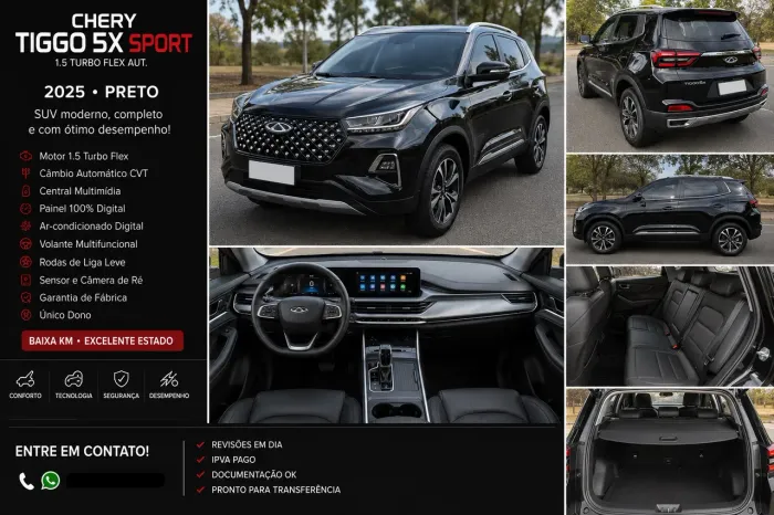 Chery Tiggo 5X Sport 1.5 Turbo Flex Aut. 2025