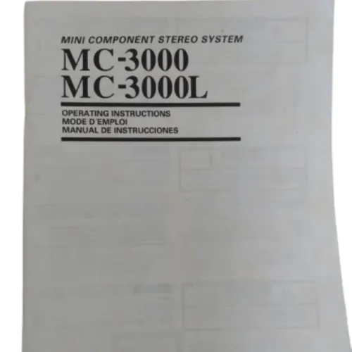Manual de Serviço Mini System Sansui MC-3000 e MC-3000L original