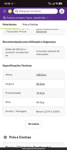 Vende se geladeira continental massima vitro