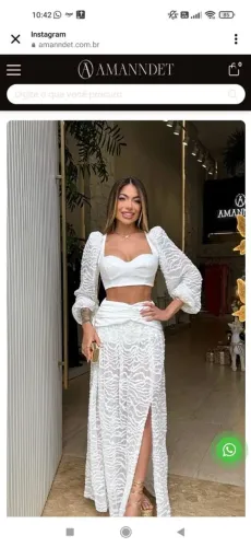 Conjunto branco para reveillon (Venda Somente Goiânia)
