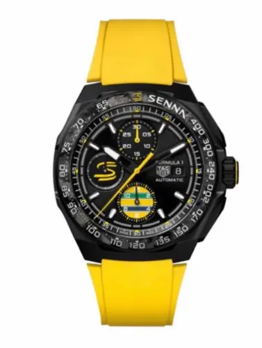 Tag H Senna - Pulseira Amarela - 43mm - Vidro Safira - top Prm AAA+