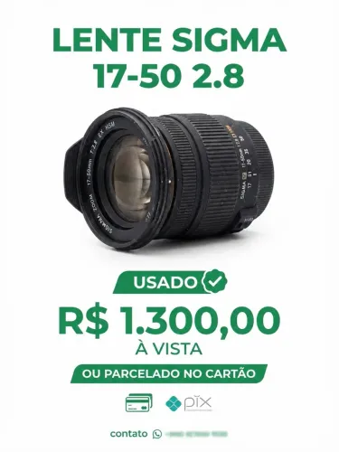 Lente sigma 17-50 2.8 para canon