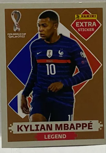 Extra sticker bronze do Kylian Mbappé da copa de 2022. Estado: usado