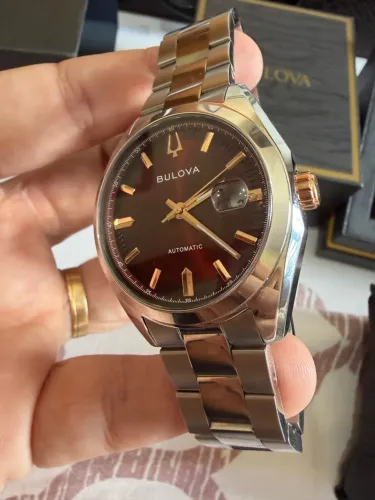 Relógio Bulova Surveyor Automático Bordô 98B422 (bordo, vinho, vermelho)
