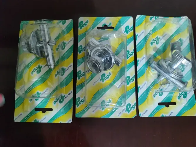 3 peças de fecho batom zamac cromado 