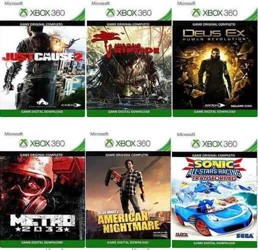 Vendo jogos de xbox 360-contas