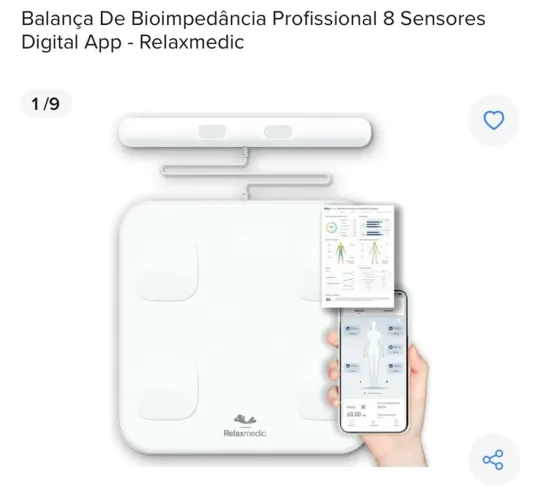 Balança bioimpedancia relaxmedic