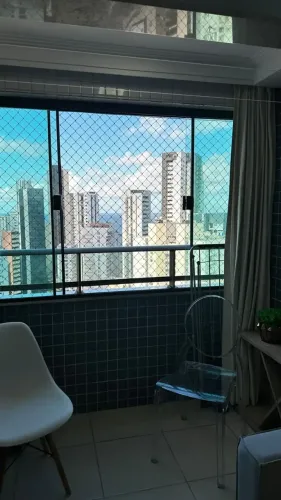 Exelente Flat com 54m2 util, fino acabamento, 2 qts 1 st, 22 andar, lazee completo,1 vg, v