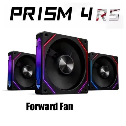 Kit 4 Fans Coolers Prism 4RS 12cm ARGB 4 Pinos
