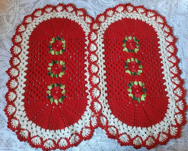 2 por 75$ Tapete em crochê (70cm)