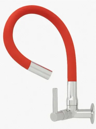 TORNEIRA COZINHA FLEXIVEL VERMELHO FOSCO - PAREDE