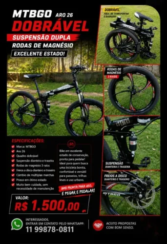 Montain bike Dobrável