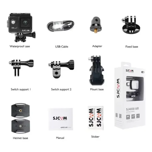 Câmera de Ação SJCAM SJ4000 AIR 4K Wi-Fi - Ultra HD | À Prova d?Água | Nova