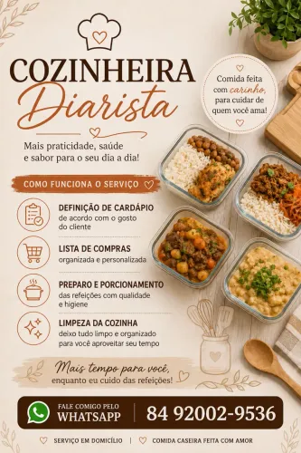 COZINHEIRA A DOMICÍLIO