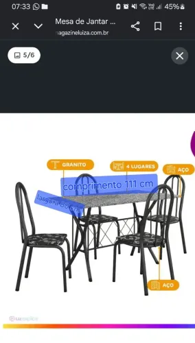 Mesa de cozinha de mármore 