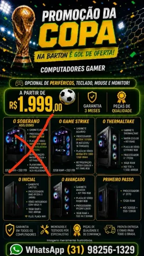 Promoção da Copa! Garanta seu PC Gamer