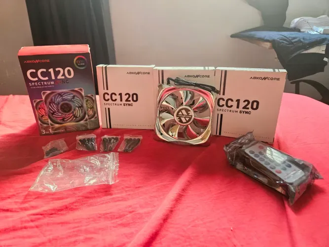 Kit 6 fans branca 120mm