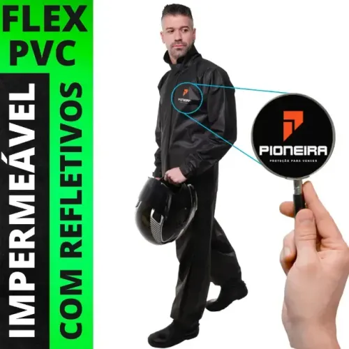 Capa De Chuva Moto Pioneira Impermeável Pvc Motoqueiro Frio Capa De Chuva Moto Pioneira I
