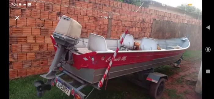 Barco + motor 30 Suzuki + carreta e step