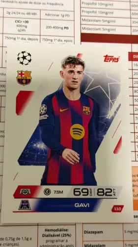 Card Topps Match Attax 2023/24 Gavi #110 - FC Barcelona (UEFA Champions League)