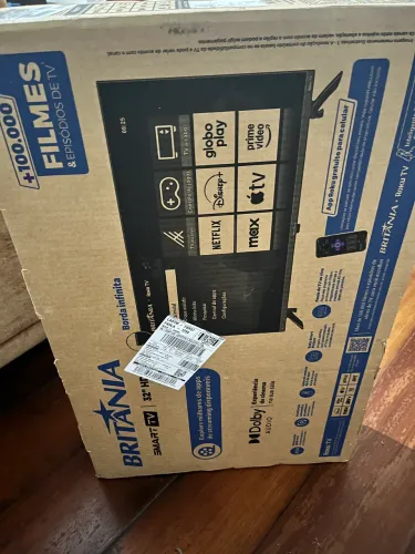 Smart Tv 32 Pol Hd Britânia B32kra Roku Tv Wi-fi Dolby Audio