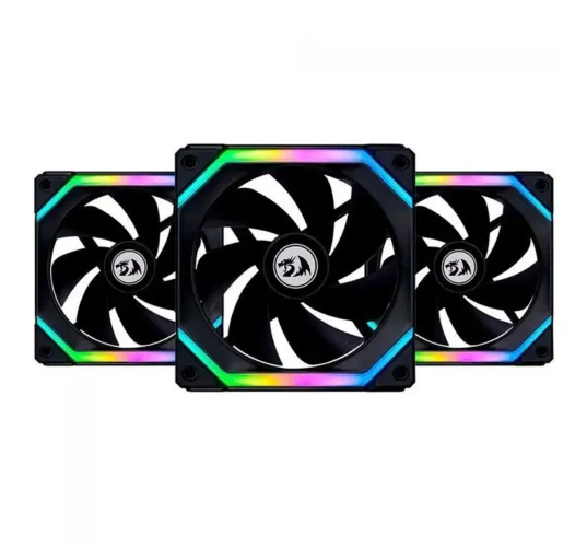 3 FANS LIAN LI REDRAGON SL120 PRETA " CONTROLADORA E 3 CABOS " ( NOVAS LACRADA )