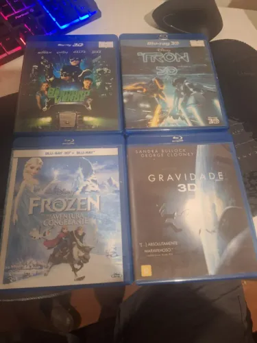 LOTE 9 BLURAYS 3D + PAR DE ÓCULOS 3D MARCA LG