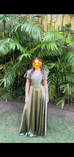 Vestido Madrinha verde Oliva