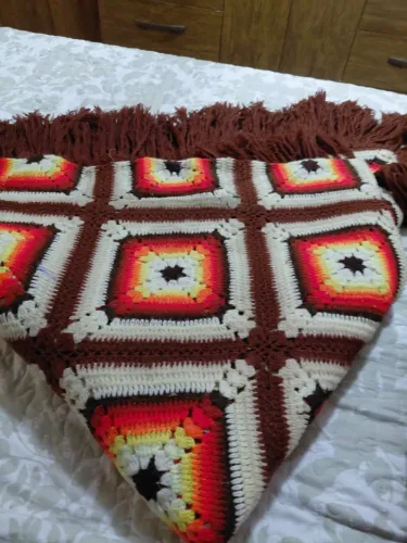 Colcha de croche casal