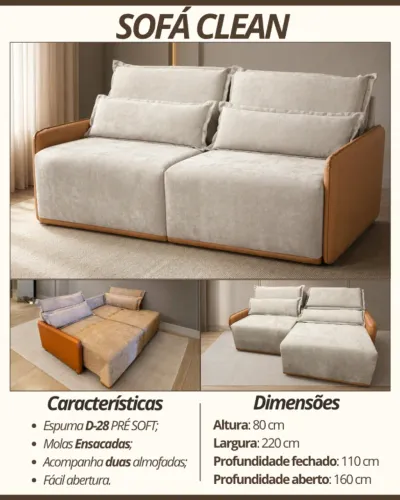SOFA CLEAN 2.20m - TC 821