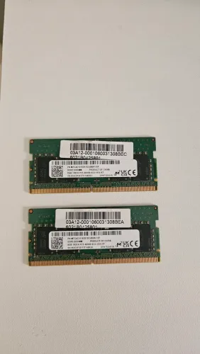 Memória Notebook SODIMM Micron 16GB(2x8) DDR5 4800 Mhz CL40