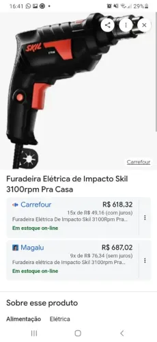 Vendo furadeira skil
