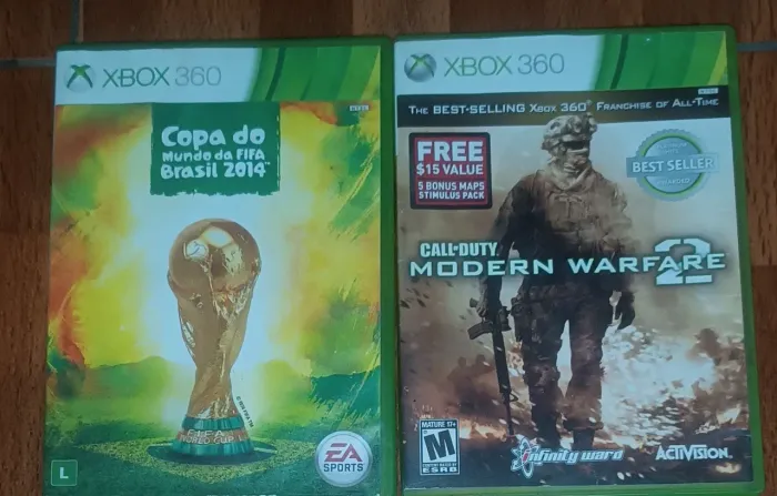 2 jogos de Xbox 360 usados