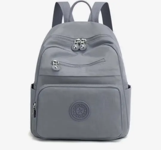 Mochila Cinza Estilo Kipling