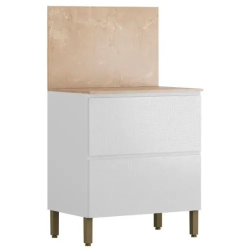 Balcão com Tampo e Painel 80Cm 1 Porta 1 Gaveta Dividimos Em Até 10x Sem Juros