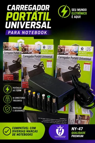 Carregador UNIVERSAL NOTEBOOK LACRADOS A PRONTA ENTREGA