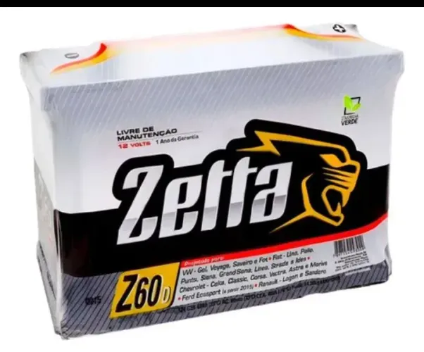 Pra venda bateria de 60 zetta nova com garantia preço baixo
