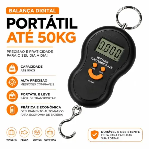 Balança Digital Portátil até 50kg