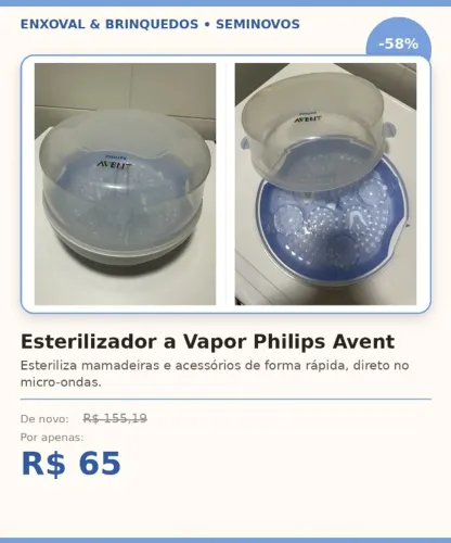Esterilizador a Vapor Philips Avent