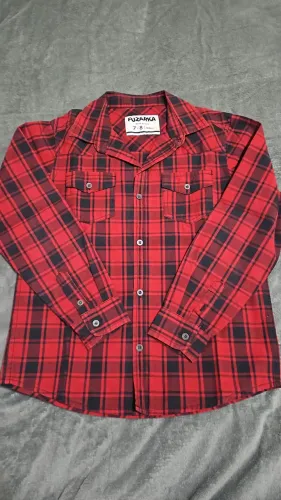Blusa xadrez infantil manga longa