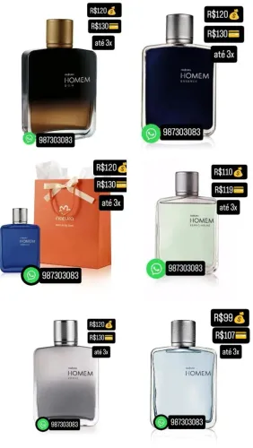 NATURA HOMEM VÁRIAS FRAGANCIAS
